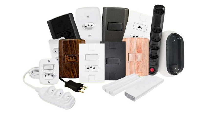 Tomadas e interruptores linha Pluzie
